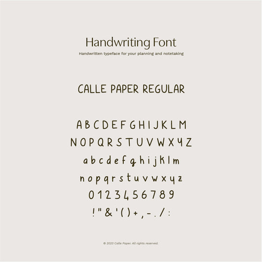 Handwritten Font