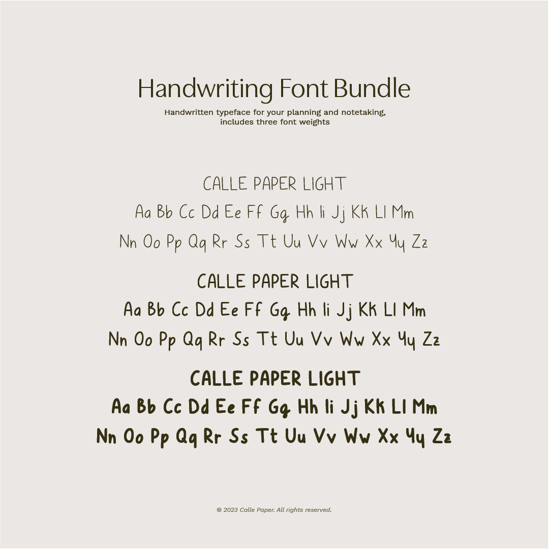 Handwritten Font Bundle